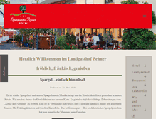 Tablet Screenshot of landgasthof-zehner.de